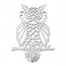 Прикраса Сова пластик 12х9см (білий)